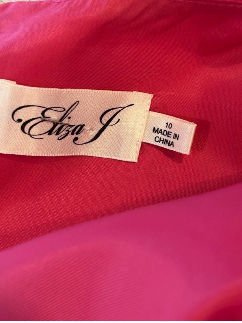 👑👑👑Eliza J Pink Linen Blend sz10 Gold Embroidered Gold Beaded Yoke Shift MONEY - Picture 5 of 13